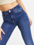 River Island mid rise flare jean in dark blue