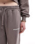 Good For Nothing co-ord straight leg joggers in brown