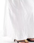 4th & Reckless Plus satin maxi skirt in white