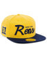 Men's Gold New York Rens Black Fives Snapback Adjustable Hat