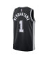 Big Boys Victor Wembanyama Black San Antonio Spurs Swingman Jersey - Icon Edition