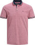 Men´s polo triko JJEPAULOS POLO SS NOOS Rio Red SLIM FIT