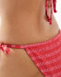 & Other Stories tie waist bikini bottom in pink stripe