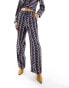 Vero Moda satin trouser co-ord in geo print