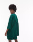 Topshop co ord sporty tricot oversized tee in green