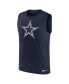 Men's Navy Dallas Cowboys Blitz Legend Muscle Perform Tank Top