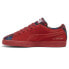 Puma Pl Suede Classic Tartan Lace Up Mens Red Sneakers Casual Shoes 30841701