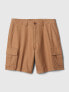 8" Linen-Cotton Cargo Shorts