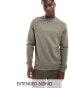 ASOS DESIGN crew neck sweatshirt in khaki