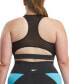 Plus Size Lux Colorblocked Racerback Sports Bra