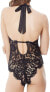 Bluebella 178839 Womens Natalia Floral Lace Bodysuit Black Size X-Small