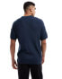 New Look 1/4 zip short sleeve knitted polo in navy