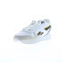 Reebok Classic Leather Mens White Leather Lace Up Lifestyle Sneakers Shoes