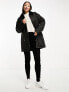 ASOS DESIGN Tall oversized wax jacket in black