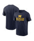 Men's Navy Michigan Wolverines Baseball T-Shirt