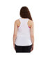 Bench Jaxx womens racerback tank top white with pink logo