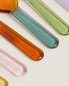 Pack of multicoloured borosilicate glass ice cream spoons (pack of 6)