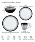 Halo Set of 4 Wide Rimmed Dinner Plates