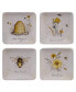 Bee Sweet 4-Pc. Canape Plates asst.