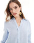 Mango linen shirt in light blue