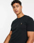 Polo Ralph Lauren pima cotton slim fit t-shirt in black with multi pony logo