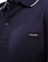 Calvin Klein stretch pique tipping polo shirt in night sky