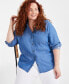 Plus Size Chambray Shirt, Created for Macy's