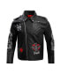 Men's Black Looney Tunes Dispicable Biker Full-Zip Jacket