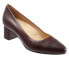 Trotters Kiki T1957-627 Womens Burgundy Narrow Leather Pumps Heels Shoes