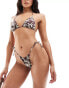 & Other Stories floral print tie waist bikini bottom in brown