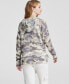 Women's Camo-Print 100% Cashmere Hooded Sweater, Created for Macy's