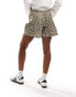 Stradivarius STR boxy short in leopard print