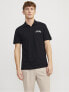 Pánské polo triko JJEJOSH Standard Fit 12247387 Black