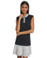 Women's Contrast-Trim A-Line Dress