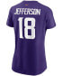 Women's Justin Jefferson Purple Minnesota Vikings Name Number T-shirt