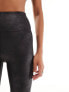 ASOS 4505 gym legging in cracked leather effect in black