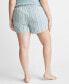 Women's Striped Poplin Boxer Sleep Shorts XS-3X, Created for Macy's