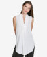 Women's Sleeveless V-Neck Shirttail Top