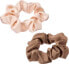 Scrunchies aus recyceltem Polyester nude, braun, 2 St