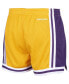 Women's Gold-Tone Los Angeles Lakers Jump Shot Shorts