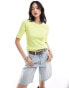 InWear Dagna jersey ribbed t-shirt in lime