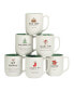 Christmas Fun Green Sayings 16 oz Mugs Set of 6