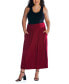 Plus Size Foldover Maxi Skirt With Pockets