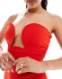 Aria Cove bandeau plunge wire detail maxi dress in red