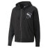 Puma Full Zip Logo Hoodie Mens Black Casual Athletic Outerwear 532416-01