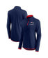 Women's Navy New England Patriots Worth the Drive Quarter-Zip Top