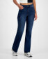 Juniors' Mid-Rise Flare-Leg Cargo Jeans