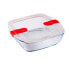 Герметичная коробочка для завтрака Pyrex Cook & Heat 25 x 22 x 7 cm 2,2 L Прозрачный Cтекло (4 штук)