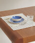 Striped linen placemat