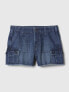 Kids Low Rise Stride Cargo Denim Shorts